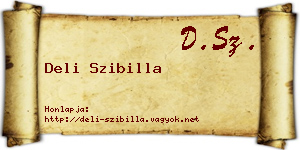 Deli Szibilla névjegykártya